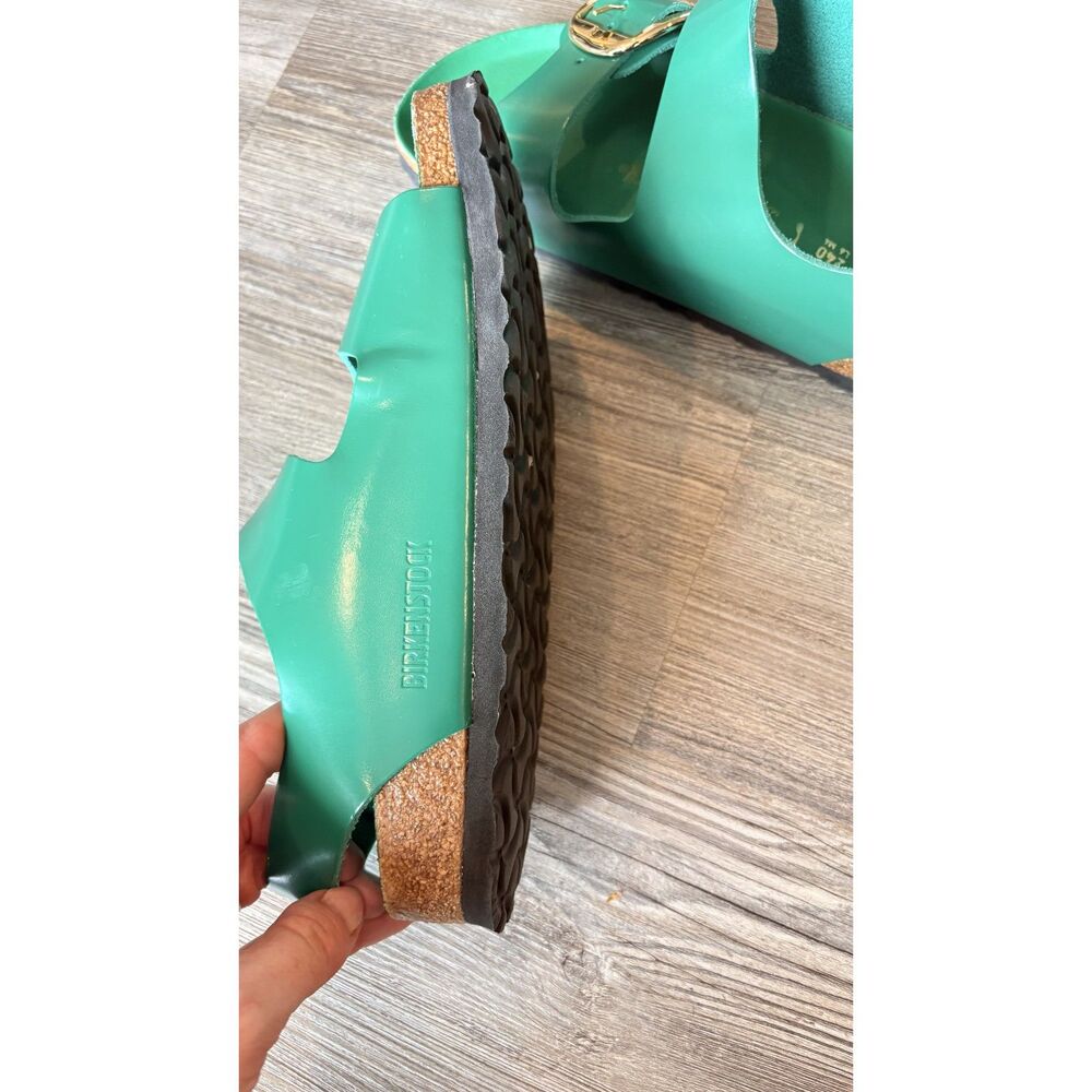 Birkenstock Milano Big Buckle High Shine Sandals Digital Green EU 37 US 6–6.5 - Picture 7 of 8